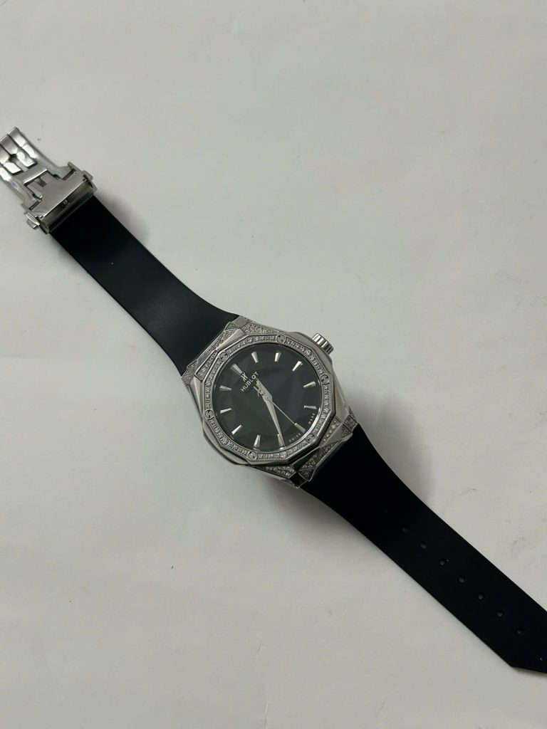 Đồng Hồ Hublot Orlinski Replica 11 Cũ Mặt Đen Dây Cao Su Xưởng HB 40mm (2)