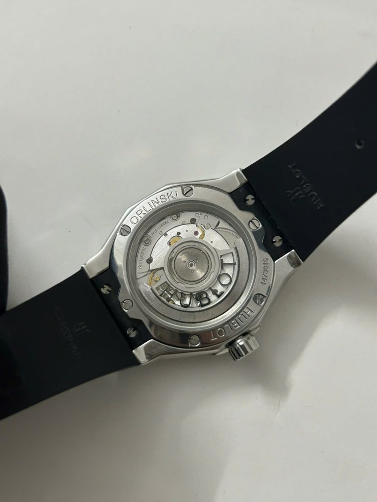 Đồng Hồ Hublot Orlinski Replica 11 Cũ Mặt Đen Dây Cao Su Xưởng HB 40mm (2)