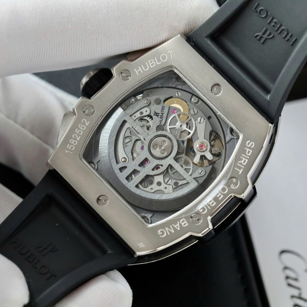 Đồng Hồ Hublot Spirit Of Big Bang Titanium Replica 11 Viền Gốm Xanh Dương Nhà Máy BBF 42mm (6)
