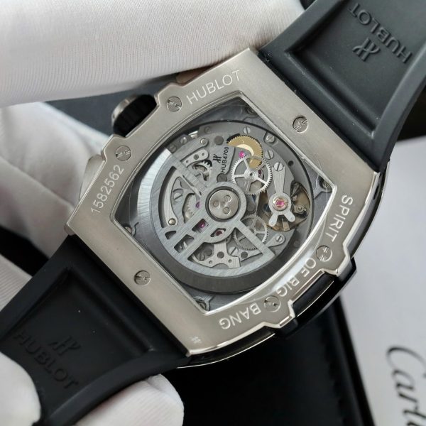 Đồng Hồ Hublot Spirit Of Big Bang Titanium Replica 11 Viền Gốm Xanh Dương Nhà Máy BBF 42mm (6)
