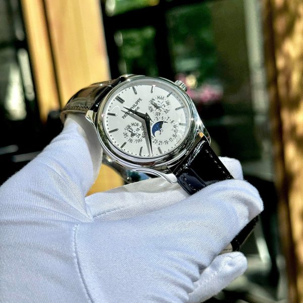 Đồng Hồ Patek Philippe Chế Tác Grand Complications 5327 Mặt Trắng Dây Da Xưởng 3K 40mm (1)