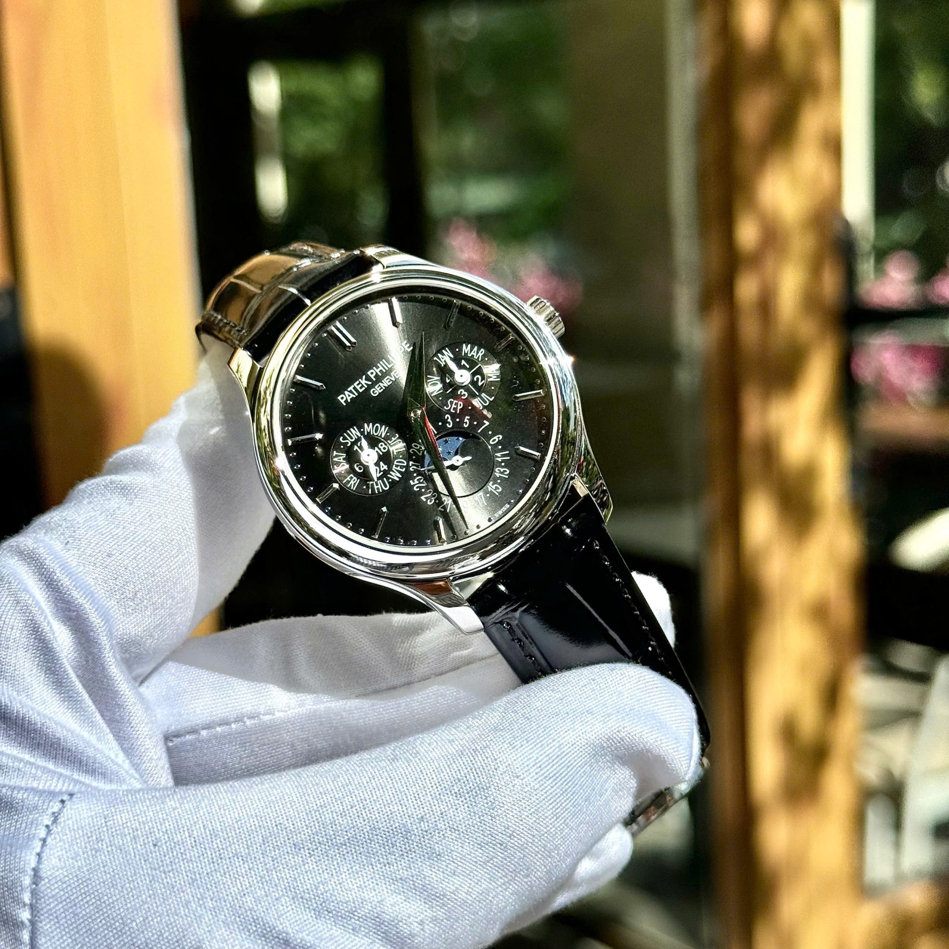 Đồng Hồ Patek Philippe Chế Tác Grand Complications 5327 Mặt Xám Dây Da Đen Nhà Máy 3K 40mm (2)