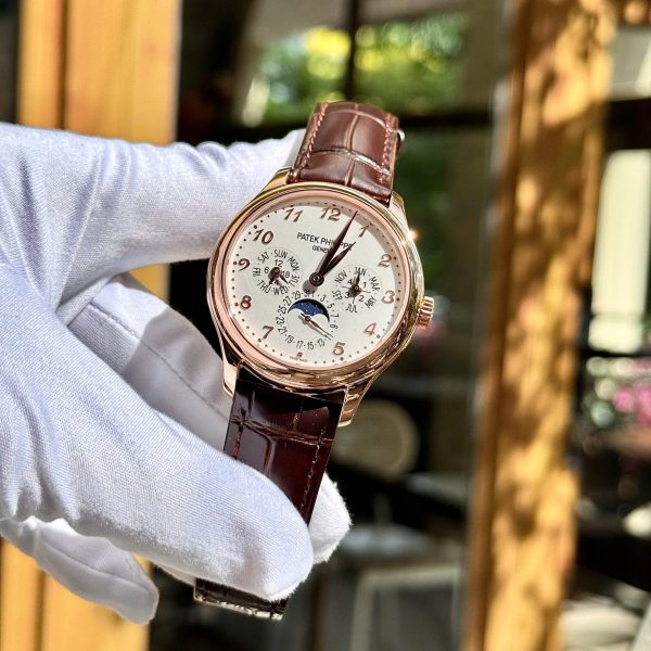 Đồng Hồ Patek Philippe Replica 11 Grand Complications 5327 Mạ Vàng Hồng Mặt Trắng Cọc Số Học Trò Xưởng 3K 40mm (2)