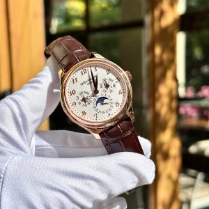 Đồng Hồ Patek Philippe Replica 11 Grand Complications 5327 Mạ Vàng Hồng Mặt Trắng Cọc Số Học Trò Xưởng 3K 40mm (2)