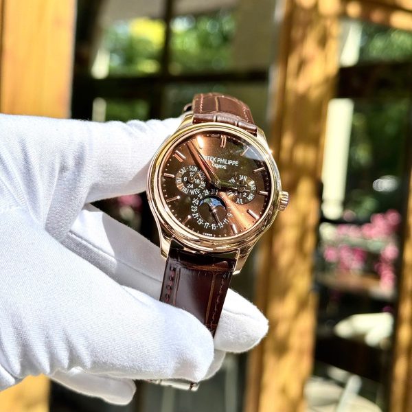 Đồng Hồ Patek Philippe Replica Cao Cấp Grand Complications 5327 Mặt Nâu Dây Da Xưởng 3K 40mm (2)
