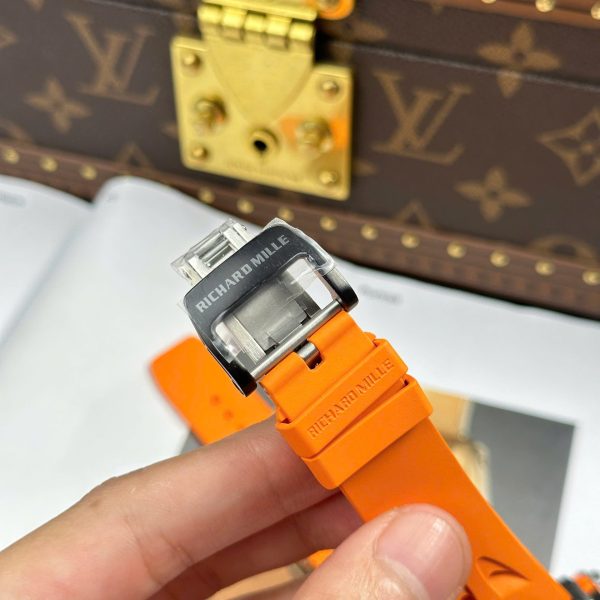 Đồng Hồ Richard Mille RM65-01 Màu Cam Dây Cao Su Replica Cao Cấp 44,5×49,9mm (8)