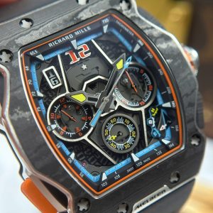 Đồng Hồ Richard Mille RM65-01 Vỏ Carbon Dây Cao Su Replica Cao Cấp 44,5×49,9mm (1)