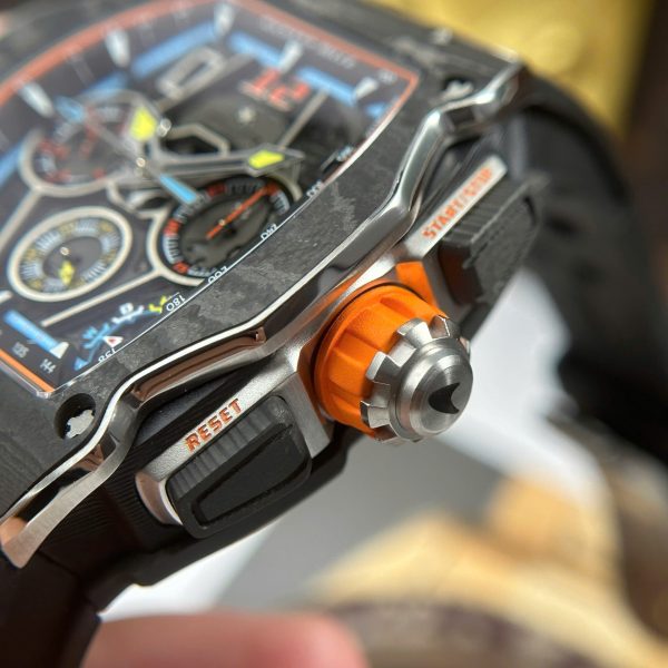 Đồng Hồ Richard Mille RM65-01 Vỏ Carbon Dây Cao Su Replica Cao Cấp 44,5×49,9mm (1)