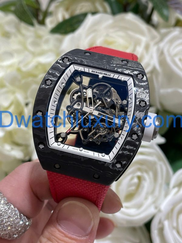 Đồng Hồ Richard Mille Tinh Chỉnh Độc Quyền RM055 Bubba Watson Carbon NTPT & Chuyển Động Vaucher 42,7x49,9mm (11)