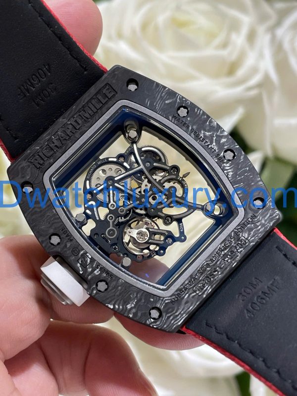 Đồng Hồ Richard Mille Tinh Chỉnh Độc Quyền RM055 Bubba Watson Carbon NTPT & Chuyển Động Vaucher 42,7x49,9mm (11)