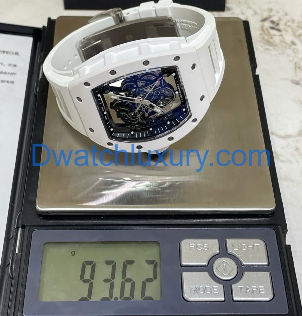 Đồng Hồ Richard Mille Tinh Chỉnh Độc Quyền RM055 Bubba Watson Gốm Trắng & Chuyển Động Vaucher 42,7x49,9mm (12)