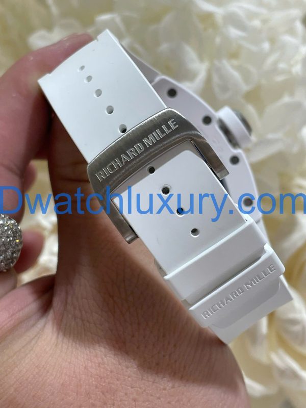 Đồng Hồ Richard Mille Tinh Chỉnh Độc Quyền RM055 Bubba Watson Gốm Trắng & Chuyển Động Vaucher 42,7x49,9mm (12)
