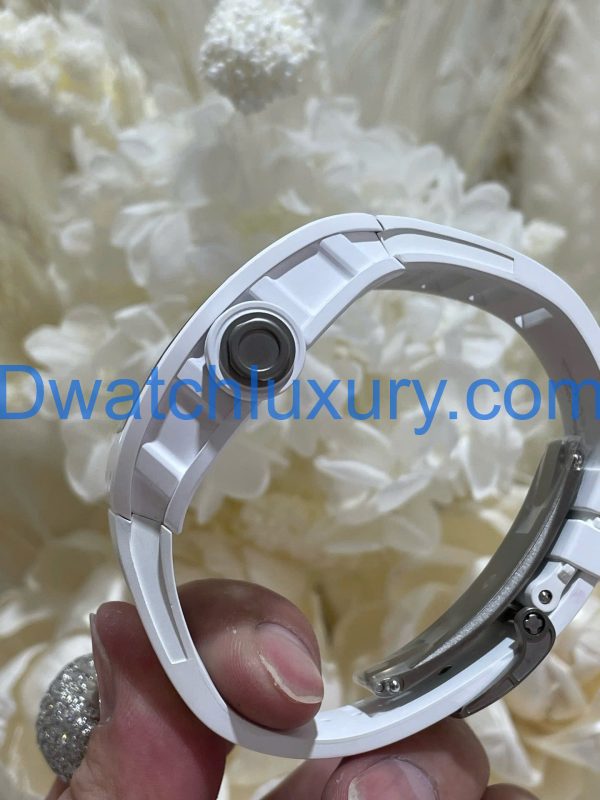 Đồng Hồ Richard Mille Tinh Chỉnh Độc Quyền RM055 Bubba Watson Gốm Trắng & Chuyển Động Vaucher 42,7x49,9mm (12)