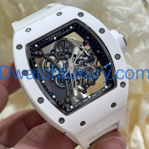 Đồng Hồ Richard Mille Tinh Chỉnh Độc Quyền RM055 Bubba Watson Gốm Trắng & Chuyển Động Vaucher 42,7x49,9mm (12)