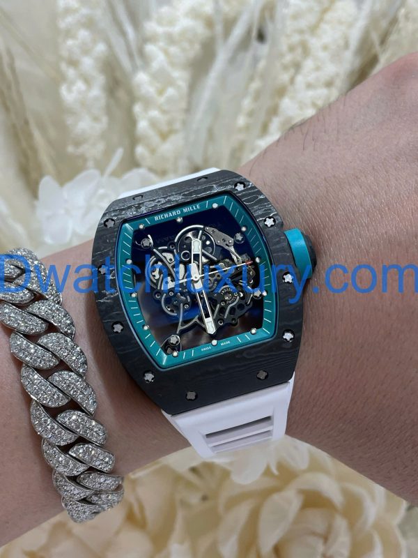 Đồng Hồ Richard Mille Tinh ChỉnhRM055 Bubba Watson Carbon NTPT & Chuyển Động Vaucher Độc Quyền 42,7x49,9mm (1)