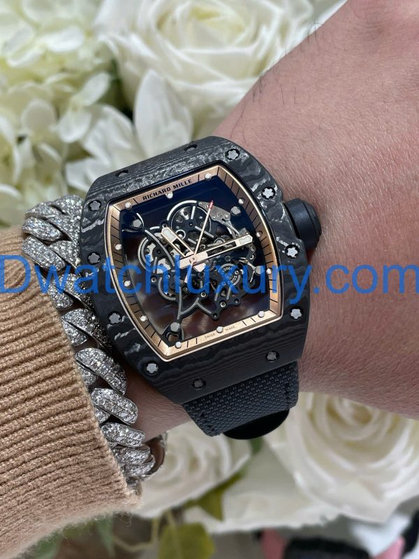 Đồng Hồ Richard Mille Tuỳ Chỉnh Độc Quyền RM055 Bubba Watson Carbon NTPT & Chuyển Động Vaucher 42,7x49,9mm (1)