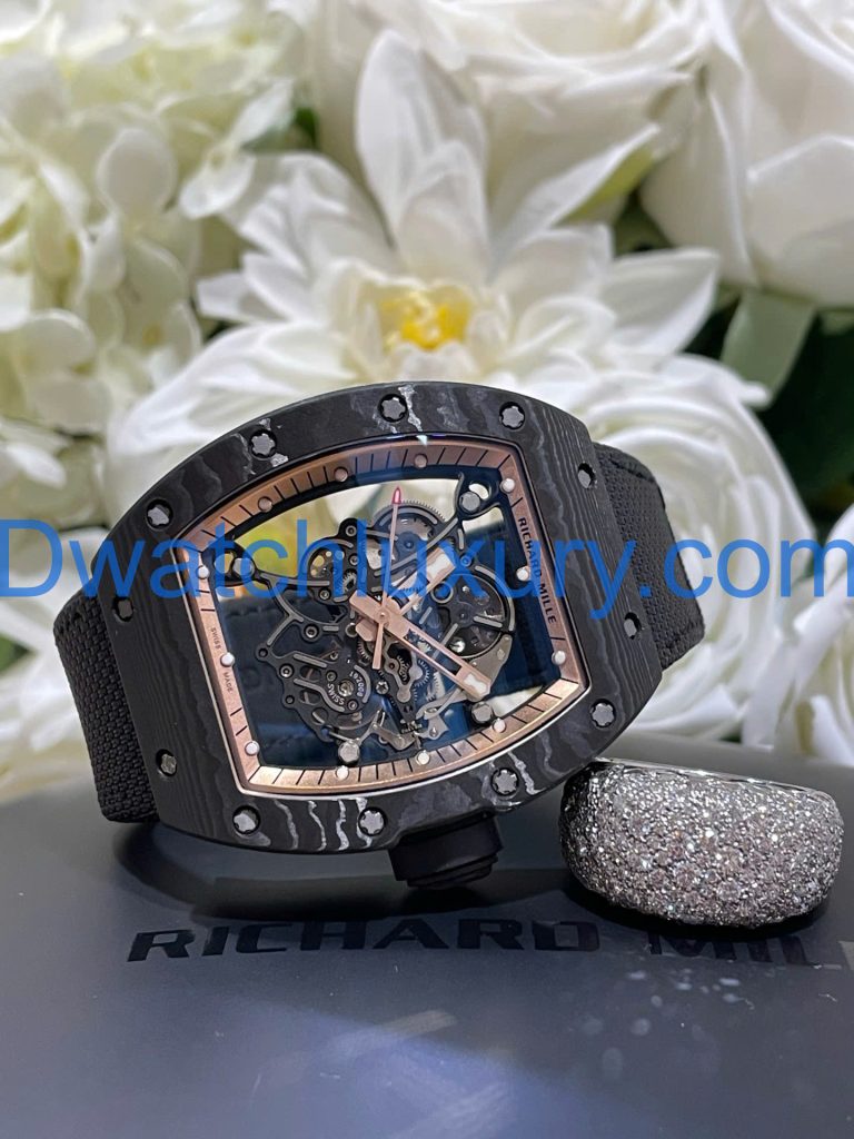 Đồng Hồ Richard Mille Tuỳ Chỉnh Độc Quyền RM055 Bubba Watson Carbon NTPT & Chuyển Động Vaucher 42,7x49,9mm (1)