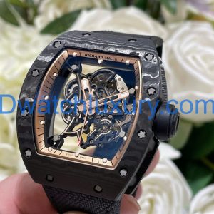 Đồng Hồ Richard Mille Tuỳ Chỉnh Độc Quyền RM055 Bubba Watson Carbon NTPT & Chuyển Động Vaucher 42,7x49,9mm (1)