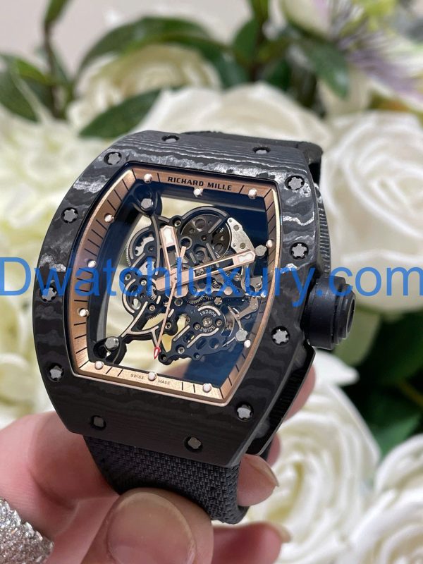 Đồng Hồ Richard Mille Tuỳ Chỉnh Độc Quyền RM055 Bubba Watson Carbon NTPT & Chuyển Động Vaucher 42,7x49,9mm (1)