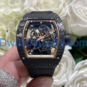 Đồng Hồ Richard Mille Tuỳ Chỉnh Độc Quyền RM055 Bubba Watson Carbon NTPT & Chuyển Động Vaucher 42,7x49,9mm (1)