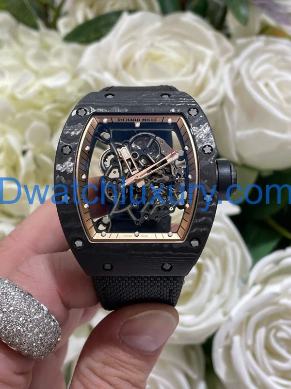 Đồng Hồ Richard Mille Tuỳ Chỉnh Độc Quyền RM055 Bubba Watson Carbon NTPT & Chuyển Động Vaucher 42,7x49,9mm (1)
