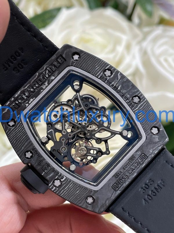 Đồng Hồ Richard Mille Tuỳ Chỉnh Độc Quyền RM055 Bubba Watson Carbon NTPT & Chuyển Động Vaucher 42,7x49,9mm (1)
