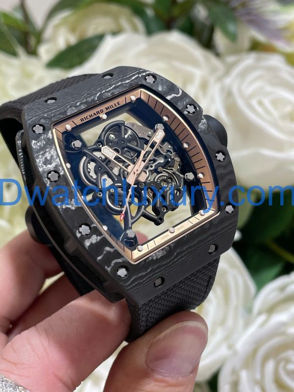 Đồng Hồ Richard Mille Tuỳ Chỉnh Độc Quyền RM055 Bubba Watson Carbon NTPT & Chuyển Động Vaucher 42,7x49,9mm (1)