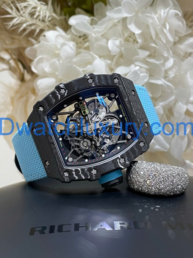 Đồng Hồ Richard Mille Tuỳ Chỉnh Độc Quyền RM35-02 Automatic Rafael Nadal Carbon & Chuyển Động Vaucher 44,5x49,94mm (9)