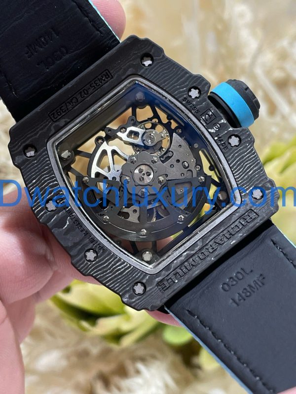 Đồng Hồ Richard Mille Tuỳ Chỉnh Độc Quyền RM35-02 Automatic Rafael Nadal Carbon & Chuyển Động Vaucher 44,5x49,94mm (9)