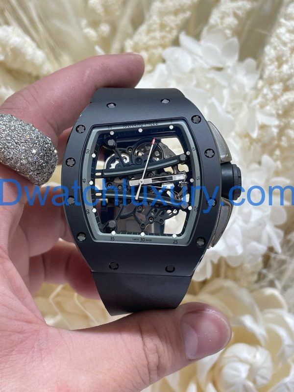 Đồng Hồ Richard Mille Tuỳ Chỉnh Độc Quyền RM61-01 Yohan Blake Gốm Đen Chuyển Động Vaucher 42,7x50,2mm (1)