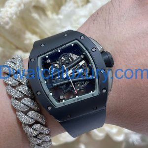 Đồng Hồ Richard Mille Tuỳ Chỉnh Độc Quyền RM61-01 Yohan Blake Gốm Đen Chuyển Động Vaucher 42,7x50,2mm (1)