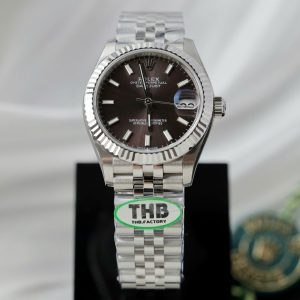 Đồng Hồ Rolex DateJust Chế Tác Mặt Số Xám Tối Dây Jubilee Xưởng THB 31mm (2)