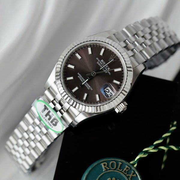 Đồng Hồ Rolex DateJust Chế Tác Mặt Số Xám Tối Dây Jubilee Xưởng THB 31mm (2)