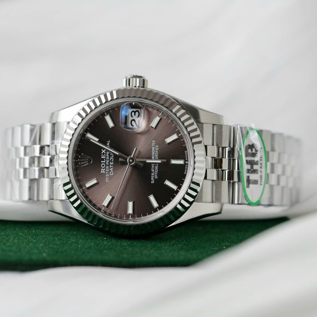 Đồng Hồ Rolex DateJust Chế Tác Mặt Số Xám Tối Dây Jubilee Xưởng THB 31mm (2)
