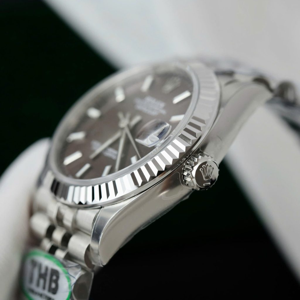 Đồng Hồ Rolex DateJust Chế Tác Mặt Số Xám Tối Dây Jubilee Xưởng THB 31mm (2)