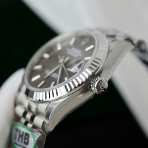 Đồng Hồ Rolex DateJust Chế Tác Mặt Số Xám Tối Dây Jubilee Xưởng THB 31mm (2)
