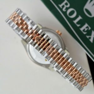 Đồng Hồ Rolex DateJust Nữ Chế Tác Mặt Hồng Cọc Số Đính Đá Xưởng THB 31mm (2)