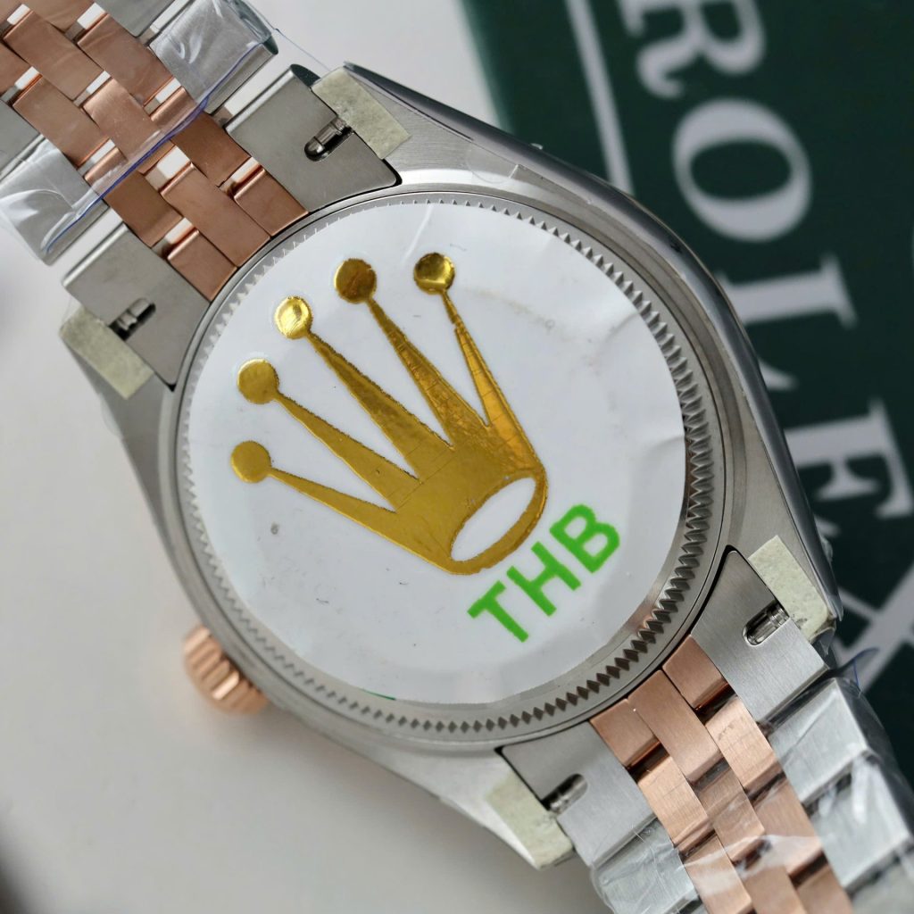 Đồng Hồ Rolex DateJust Nữ Chế Tác Mặt Hồng Cọc Số Đính Đá Xưởng THB 31mm (2)