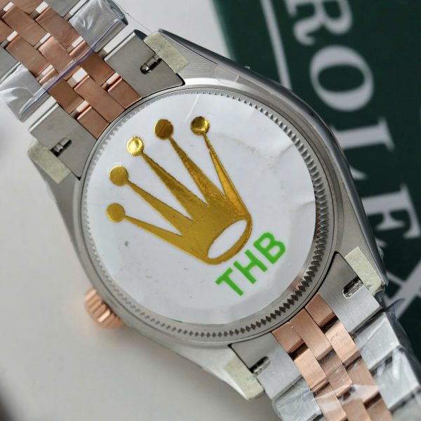 Đồng Hồ Rolex DateJust Nữ Chế Tác Mặt Hồng Cọc Số Đính Đá Xưởng THB 31mm (2)