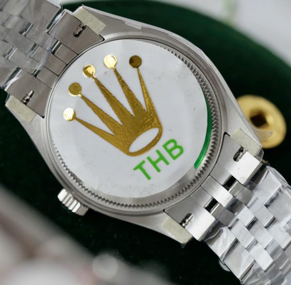 Đồng Hồ Rolex DateJust Rep 11 Cao Cấp Mặt Trắng Cọc Số La Mã Xưởng THB 31mm (2)