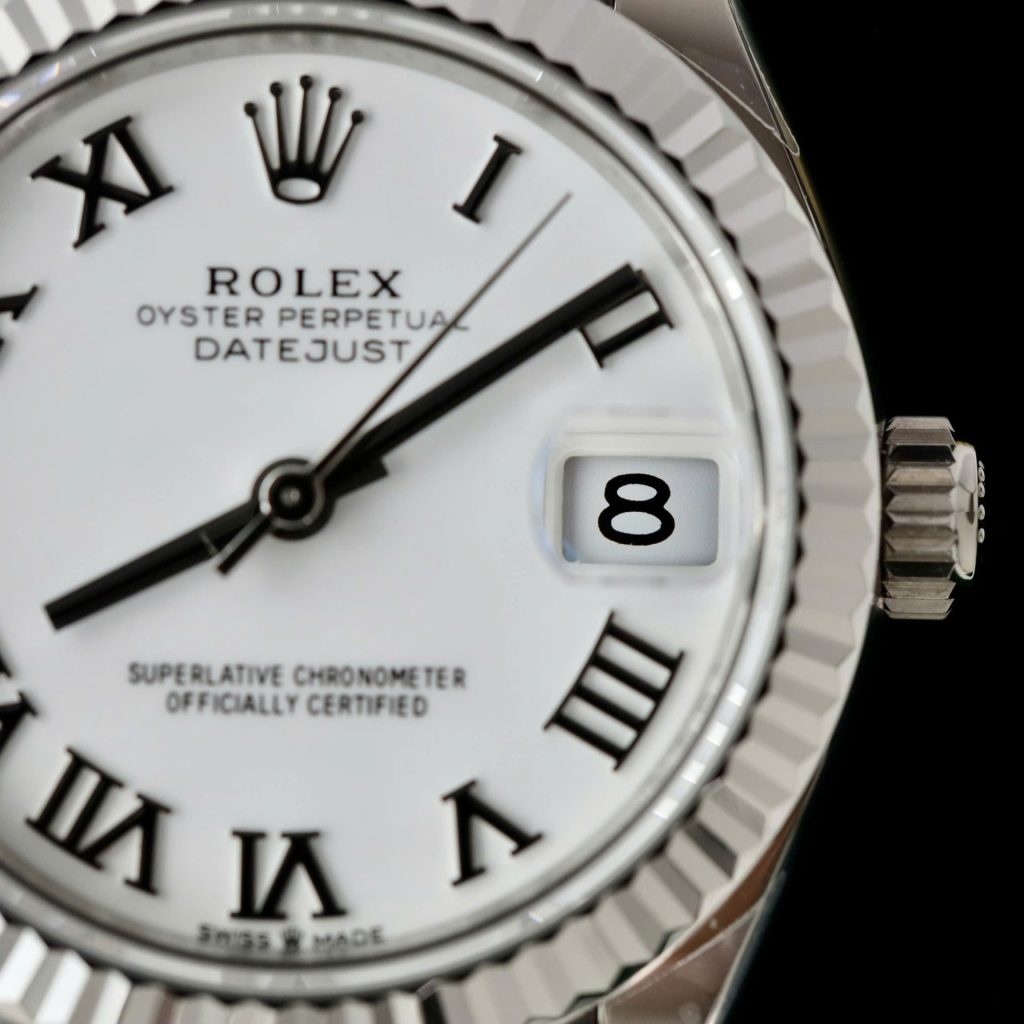 Đồng Hồ Rolex DateJust Rep 11 Cao Cấp Mặt Trắng Cọc Số La Mã Xưởng THB 31mm (2)