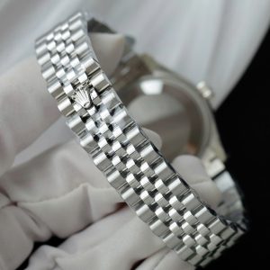 Đồng Hồ Rolex DateJust Replica Cao Cấp Mặt Đen Cọc Số La Mã Xưởng THB 31mm (8)