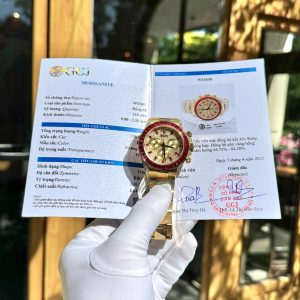 Đồng Hồ Rolex Daytona 126598TRU Bọc Vàng Thật + Ruby + Kim Cương Tổng Hợp Chế Tác 40mm (2)