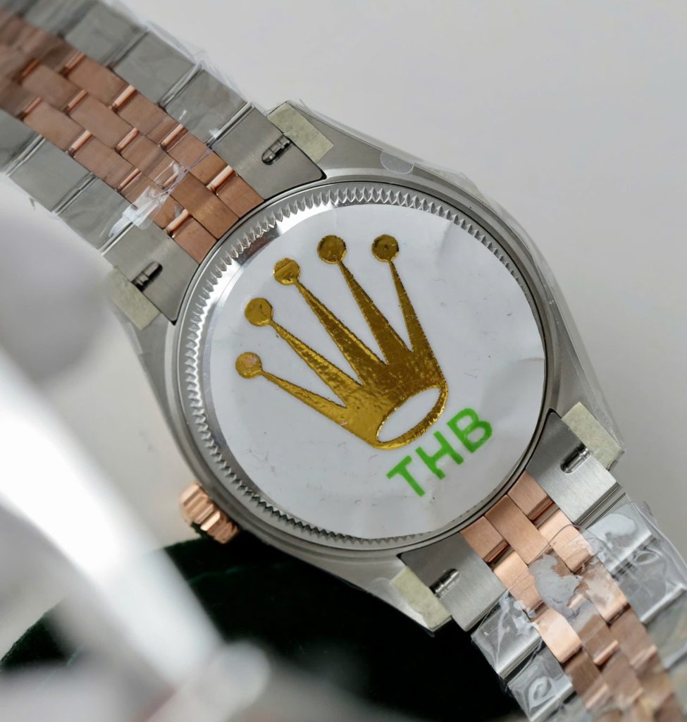 Đồng Hồ Rolex Nữ DateJust Rep 11 Demi Vàng Hồng Mặt Xám Xưởng THB 31mm (2)