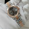 Đồng Hồ Rolex Nữ DateJust Rep 11 Demi Vàng Hồng Mặt Xám Xưởng THB 31mm (2)