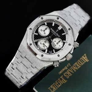 Đồng Hồ Audemars Piguet Rep 11 Royal Oak Chronograph Frosted Gold 26240 Mặt Đen Xưởng APS 41mm (2)