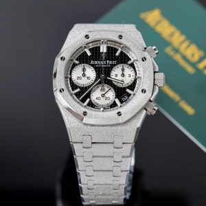 Đồng Hồ Audemars Piguet Rep 11 Royal Oak Chronograph Frosted Gold 26240 Mặt Đen Xưởng APS 41mm (2)
