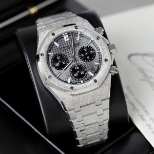 Đồng Hồ Audemars Piguet Royal Oak Chronograph Frosted Gold 26240 Mặt Xám Chế Tác Nhà Máy APS 41mm (2)