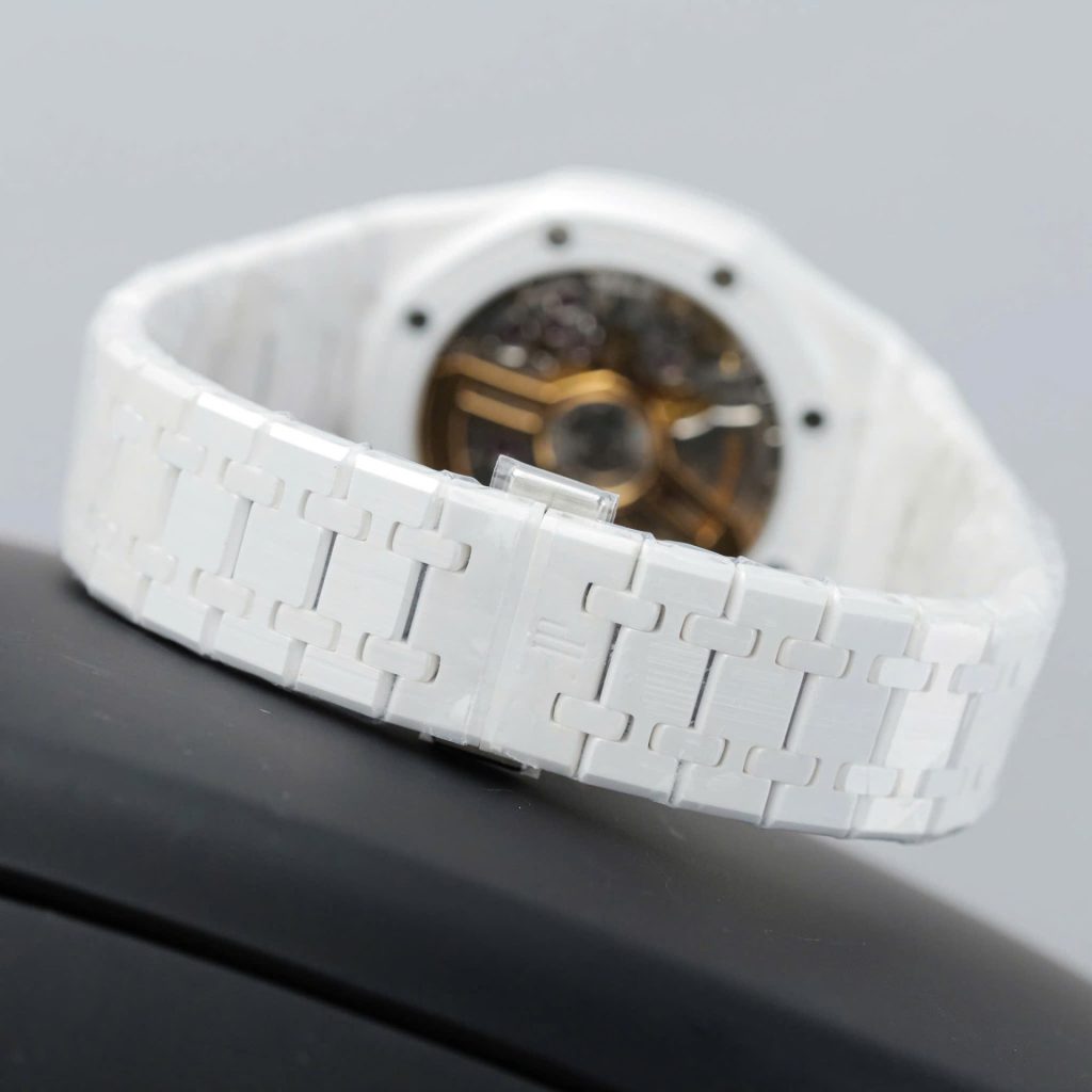 Đồng Hồ Audemars Piguet 15500 Chế Tác Vỏ Gốm Trắng Máy Cơ Thụy Sỹ Xưởng APS 41mm (2)