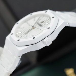 Đồng Hồ Audemars Piguet 15500 Chế Tác Vỏ Gốm Trắng Máy Cơ Thụy Sỹ Xưởng APS 41mm (2)